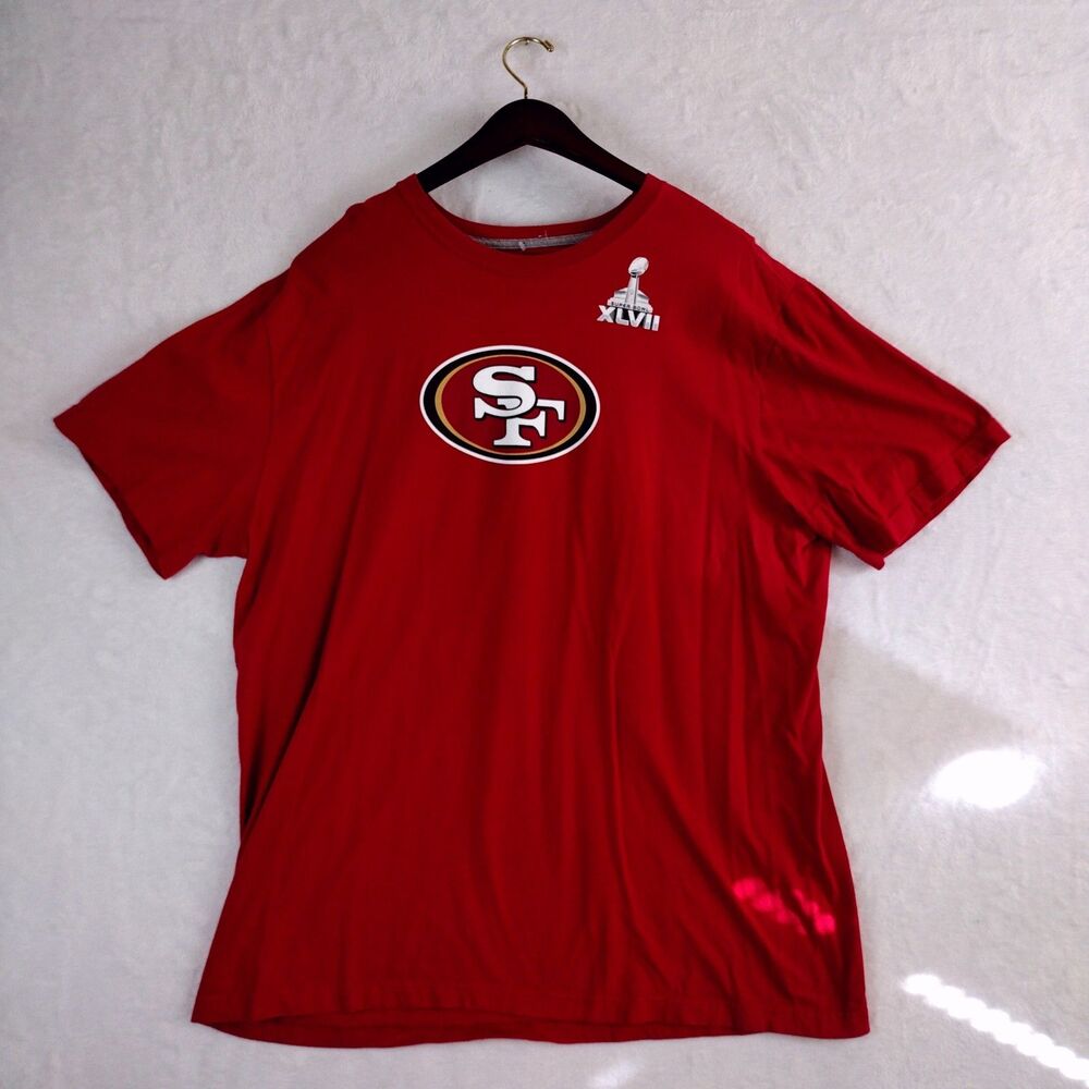 Nike Mens San Francisco 49ers Randy Moss 84 Super Bowl XLVII Red T-Shirt XXL